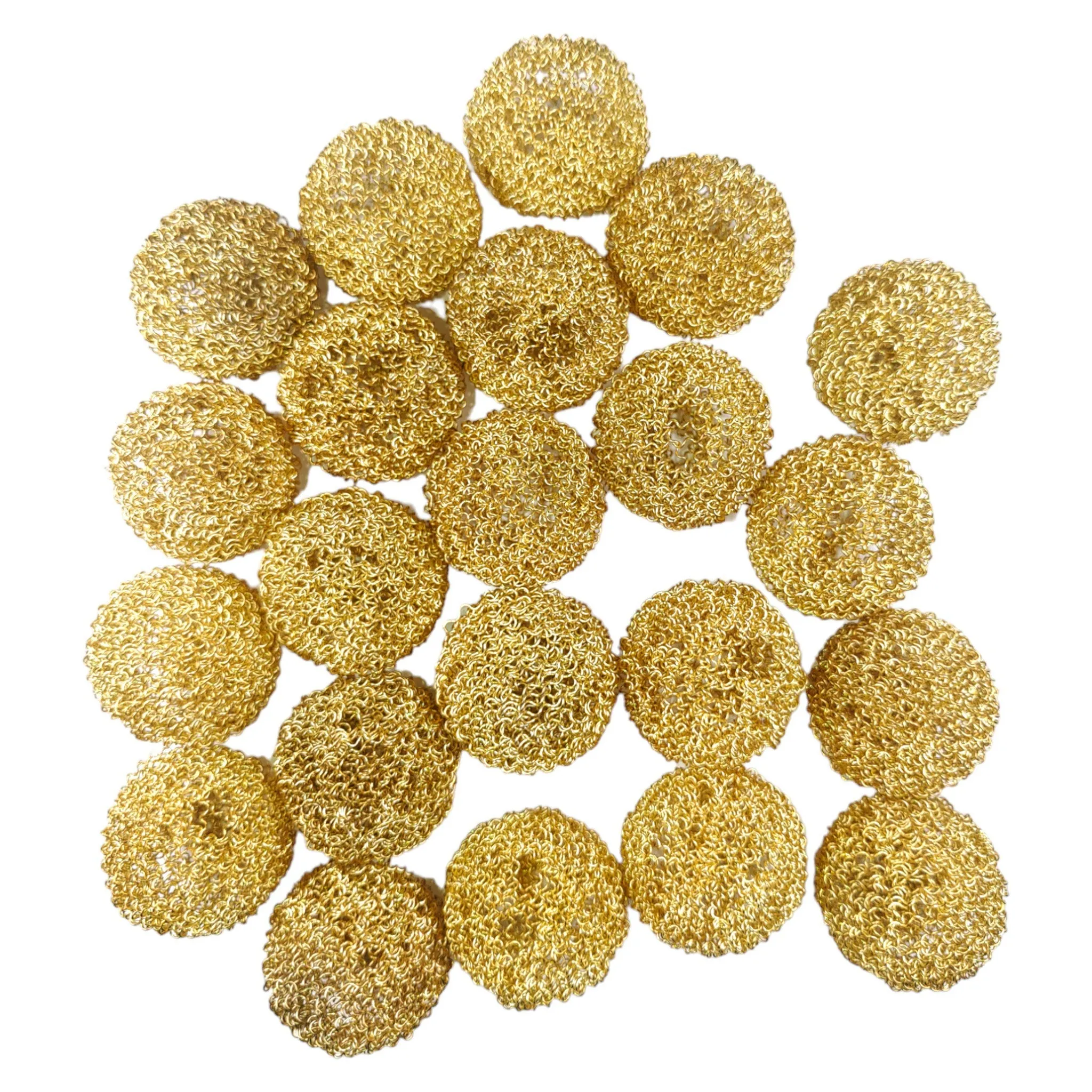 ✨12Pcs 28mm Golden Round Wired Gold Ball Metal Motif - Perfect for Craft & Decor! #GoldenCraft #MetalMotif✨