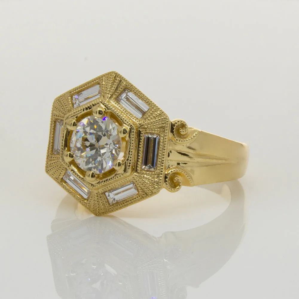 18ct Yellow Gold .86ct Diamond Ring