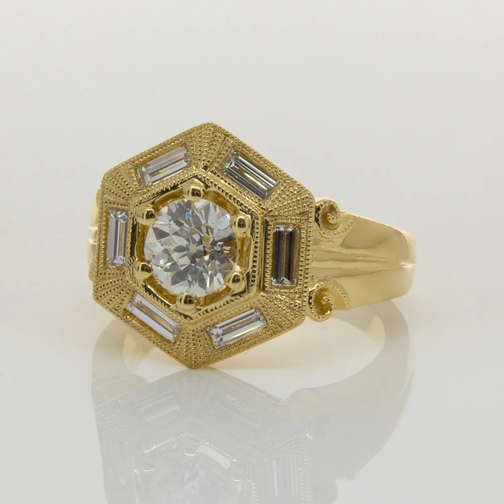 18ct Yellow Gold .86ct Diamond Ring