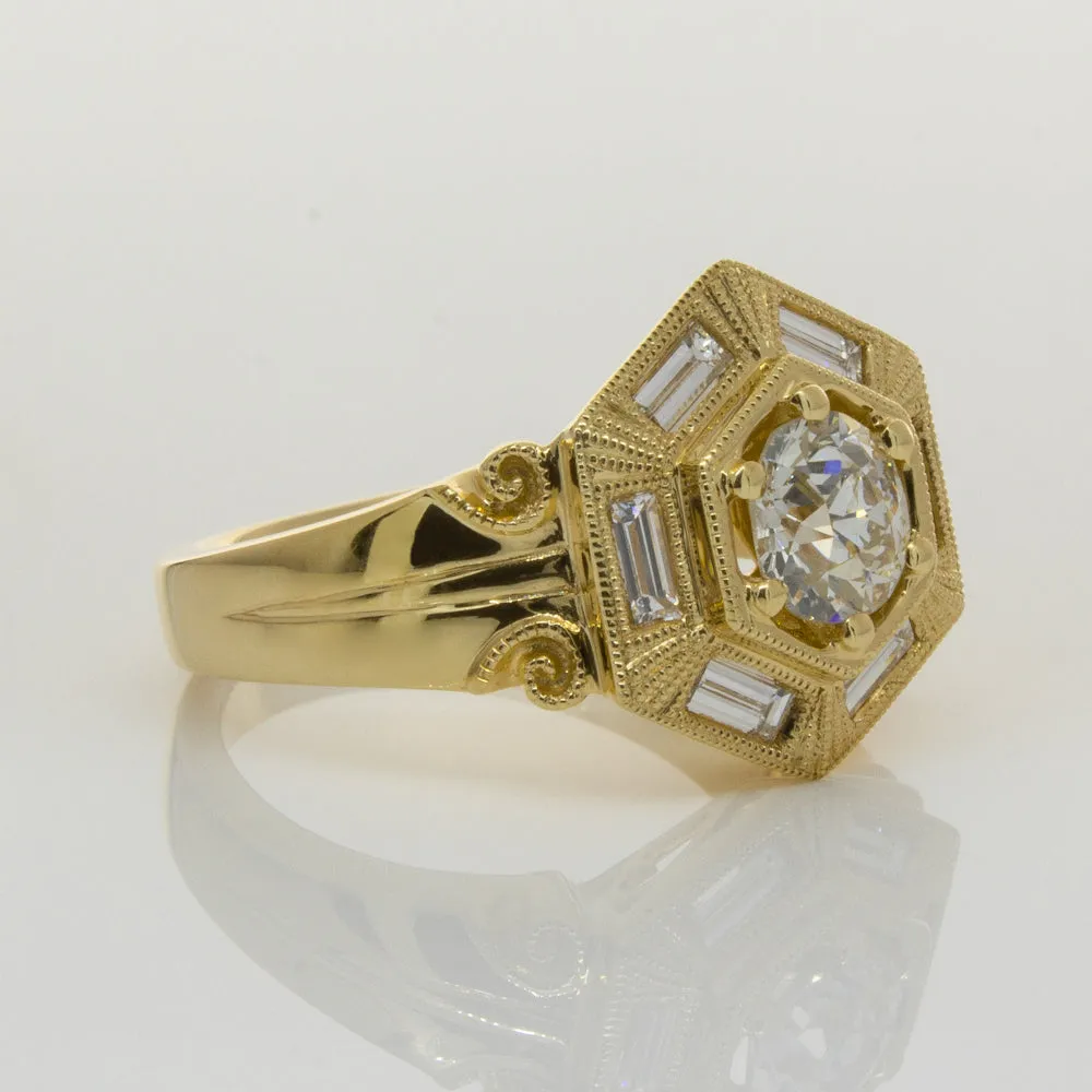 18ct Yellow Gold .86ct Diamond Ring