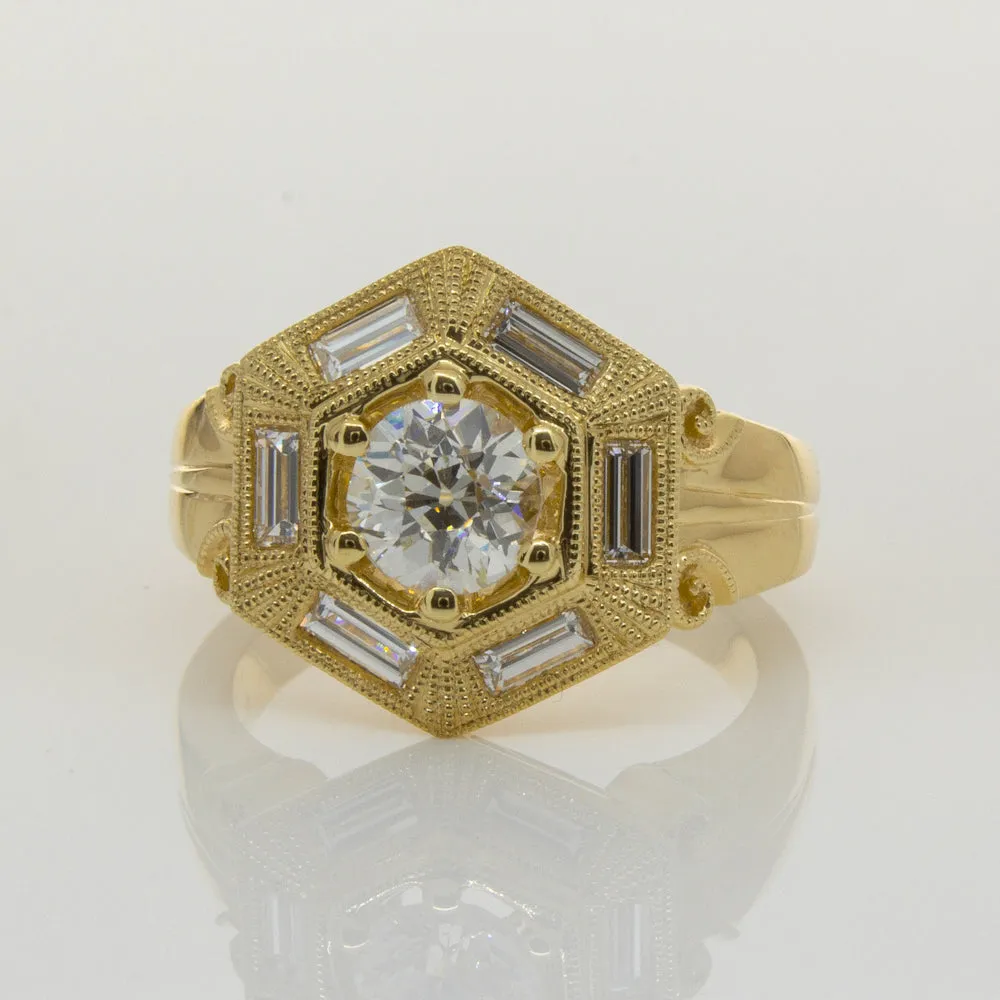 18ct Yellow Gold .86ct Diamond Ring