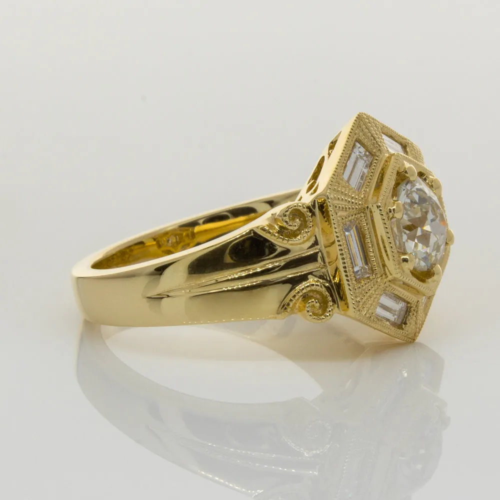 18ct Yellow Gold .86ct Diamond Ring