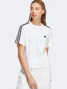 Adidas 3S Women Sportswear T-Shirt White/Black