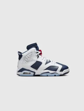 AIR JORDAN 6 RETRO "WHITE/VARSITY RED/MIDNIGHT NAVY" GS