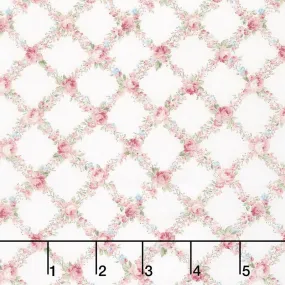 Anna - Floral Lattice Blossom Yardage