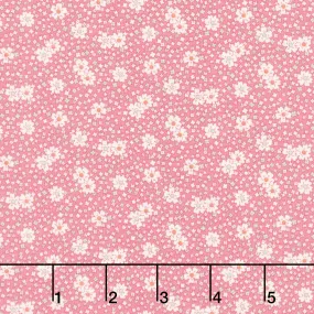 Aunt Grace Calicos - Blooms Pink Yardage