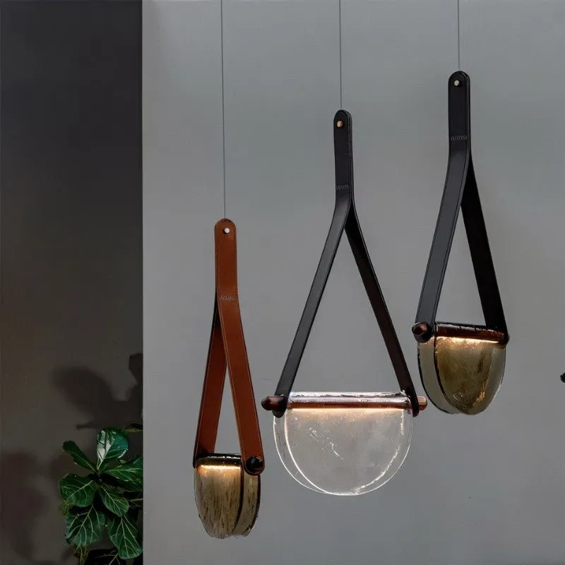 Avgi Leather Pendant Light