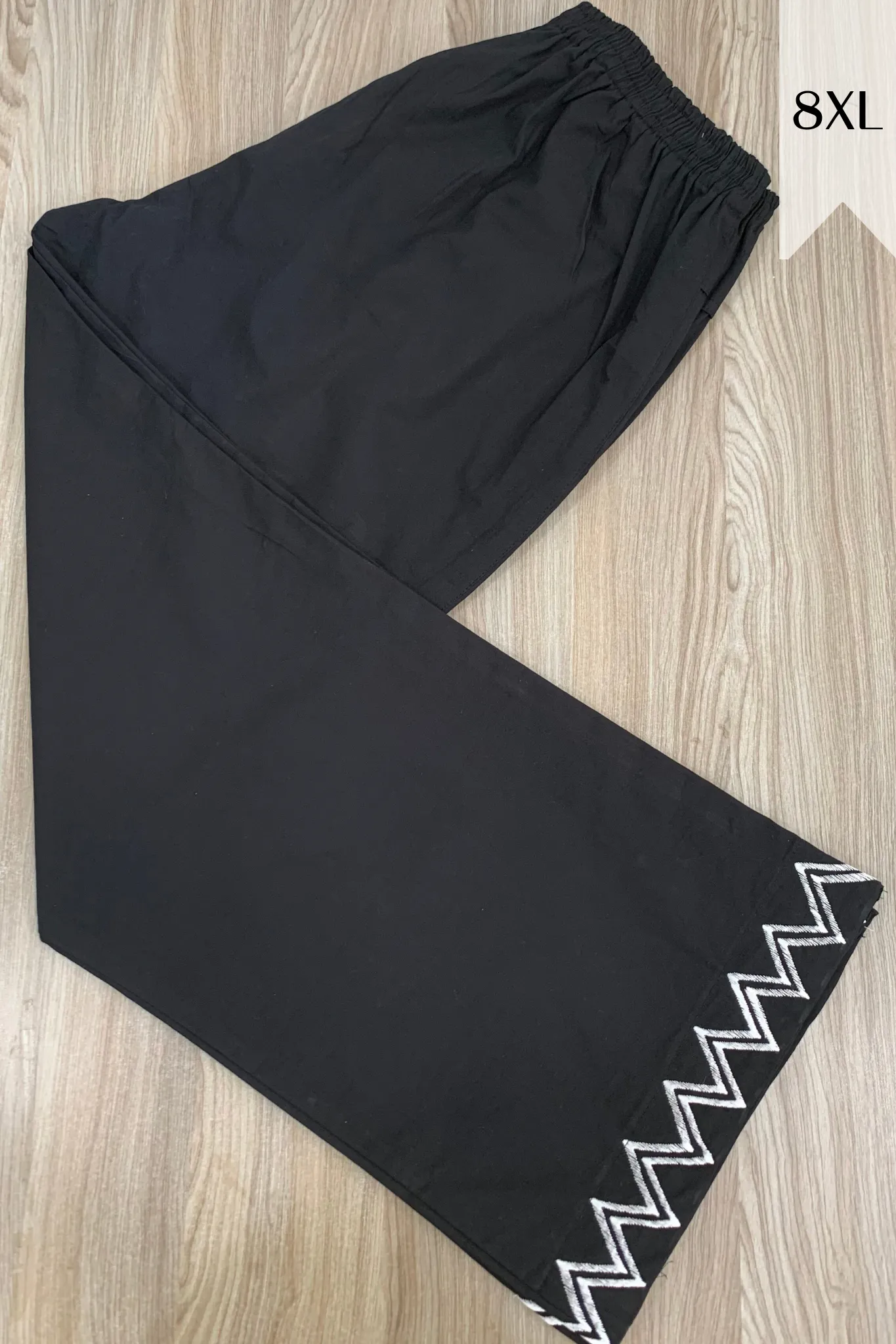 Black Embellished Rayon Palazzo