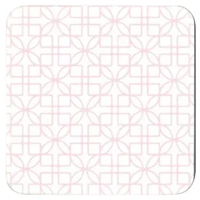 D&D Lattice Pink Coasters (Set of 4)