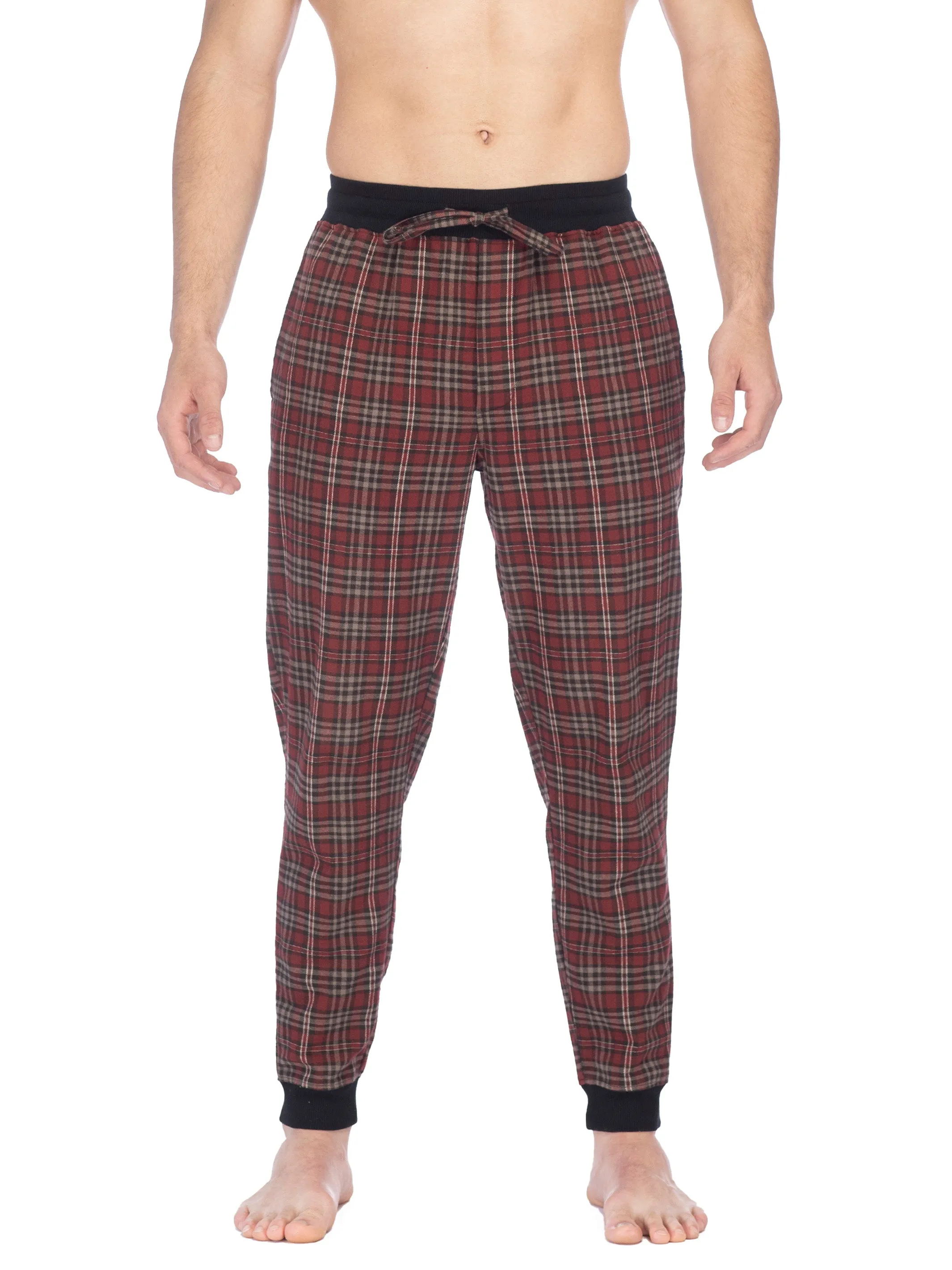 FLANNEL JOGGER | BURGUNDY PLAID