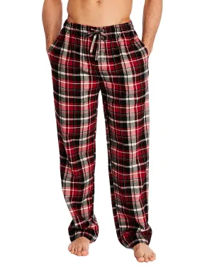 FLANNEL PANT COVERED WAISTBAND | BLACK/RED PLAID