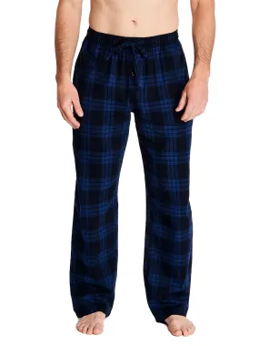 FLANNEL PANT COVERED WAISTBAND | NAVY/BLUE PLAID