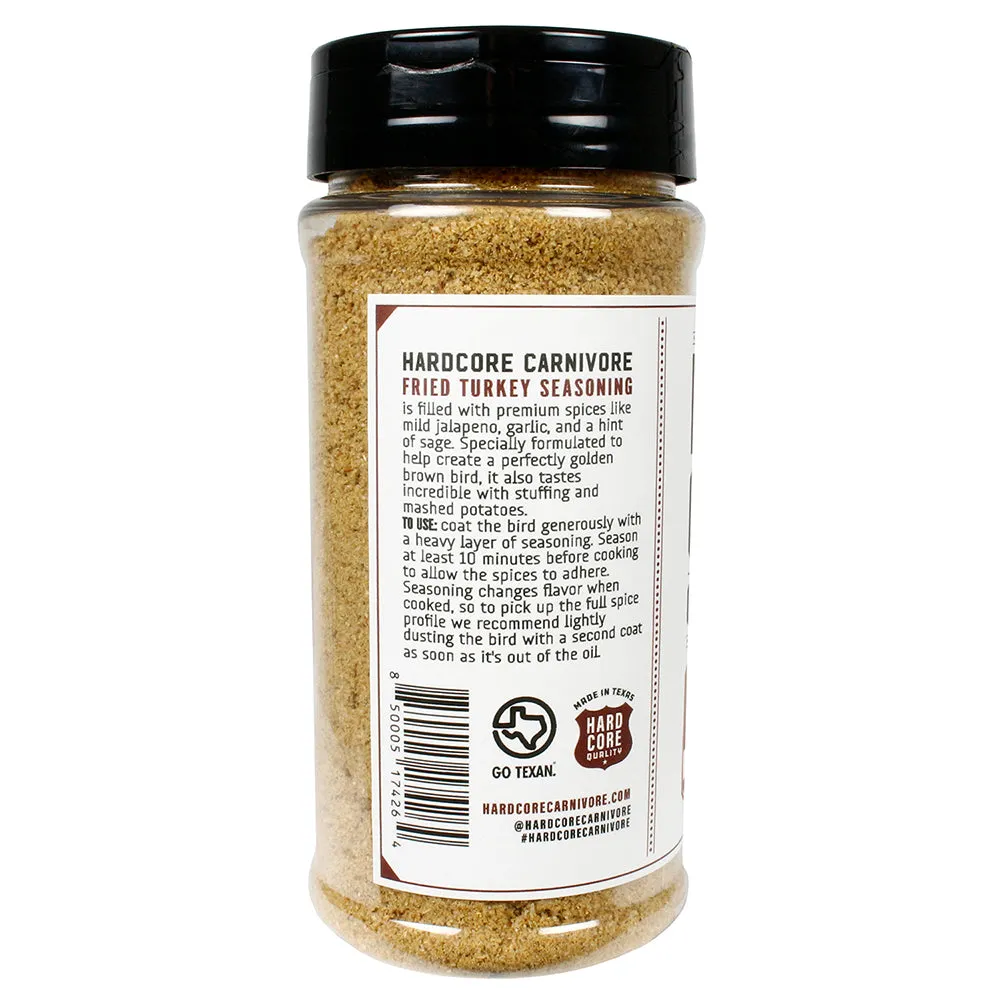 Hardcore Carnivore Limited Time Fried Turkey Seasoning MSG Free Gluten Free 11oz