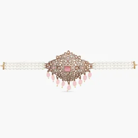 Ivor Nakshatra CZ Pearl Tassel Mini Choker