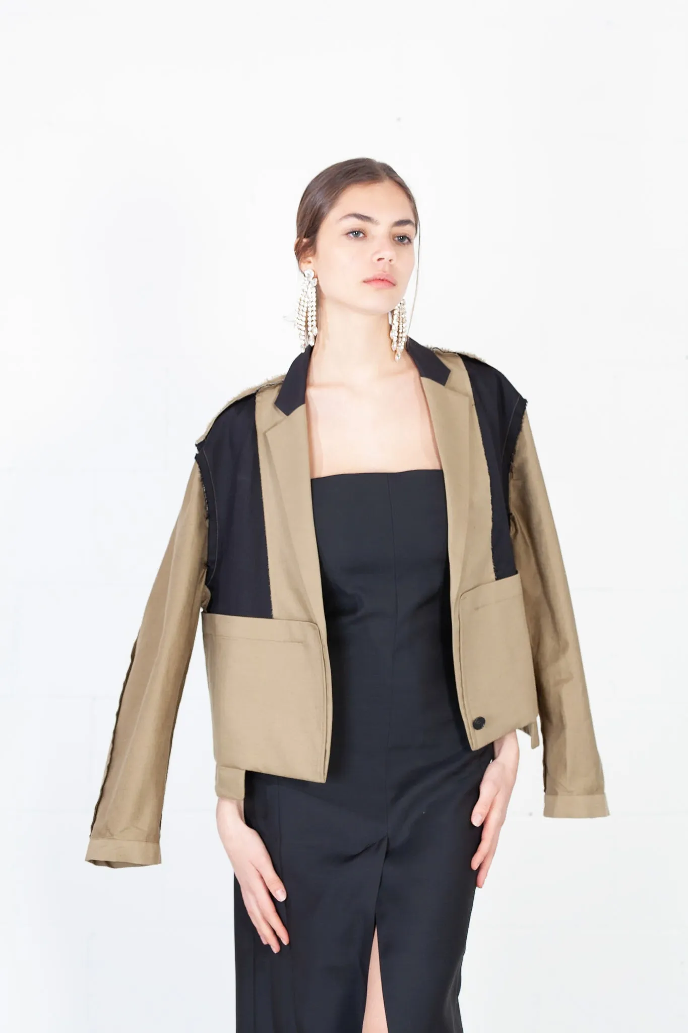 Khaki Inverted Jacket