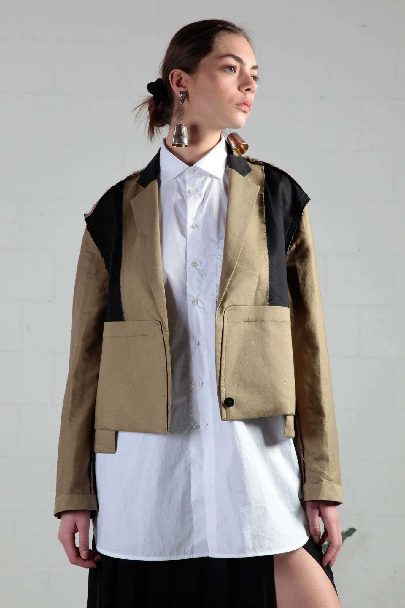 Khaki Inverted Jacket