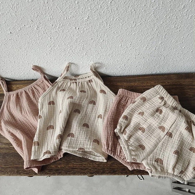 Linen Vest & Bloomers Two Piece Set