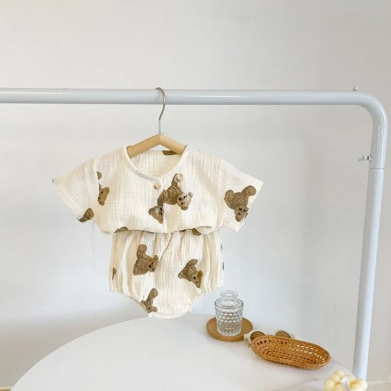 Linen Vest & Bloomers Two Piece Set