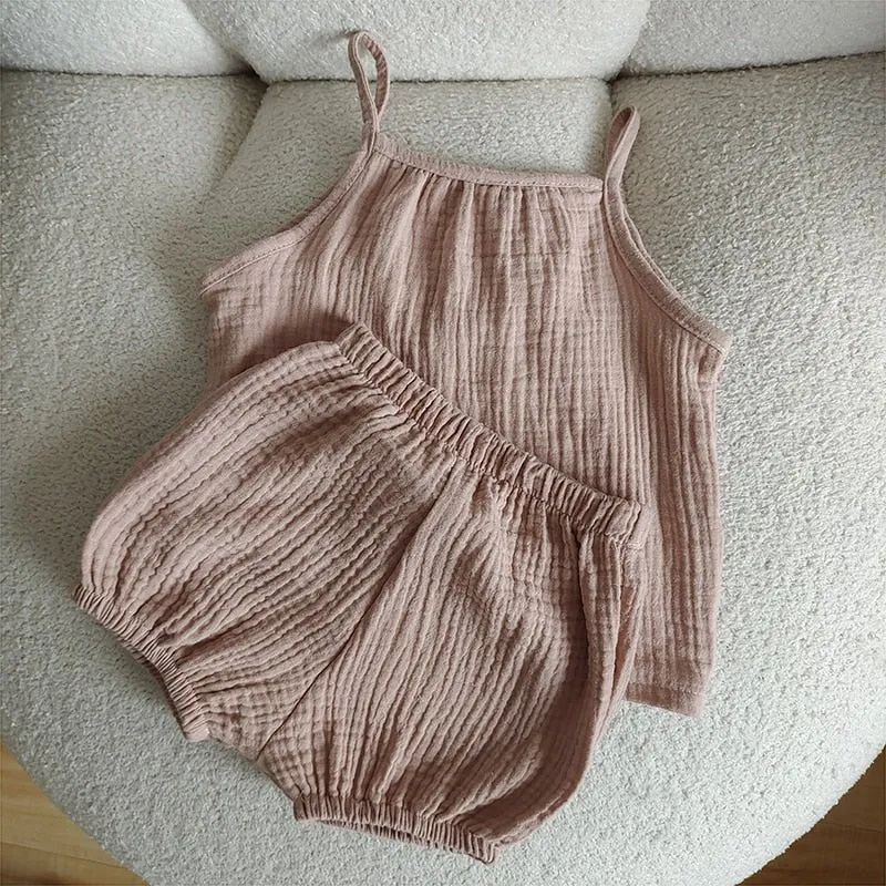 Linen Vest & Bloomers Two Piece Set