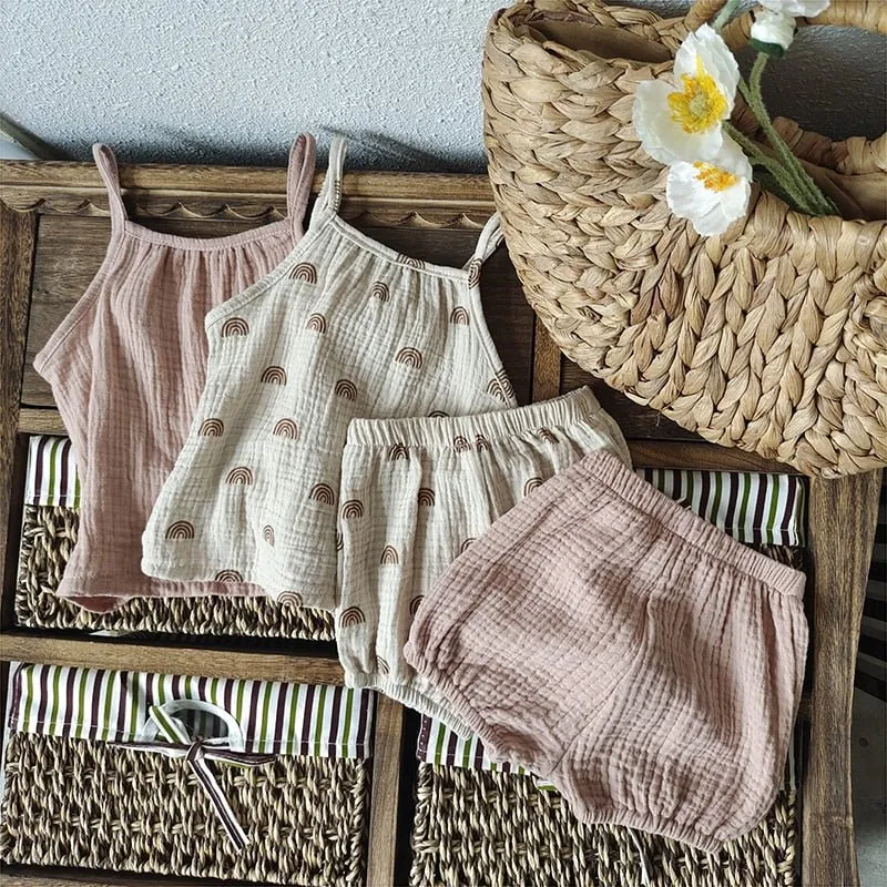 Linen Vest & Bloomers Two Piece Set