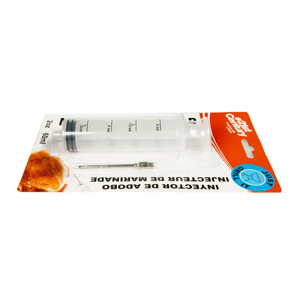 Marinade Meat Injector Syringe With Screw on Needle 2 oz 21st Century