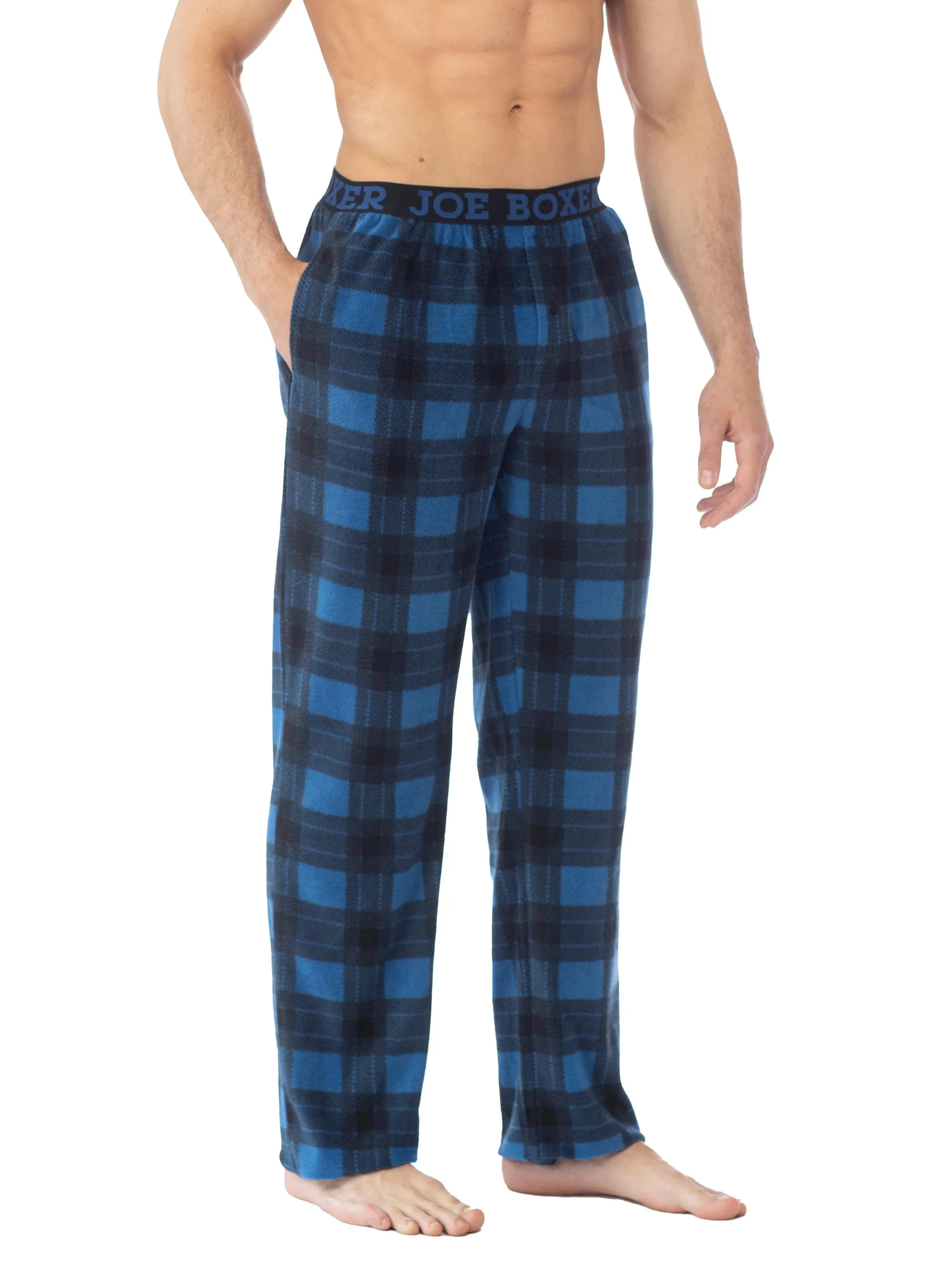 MICROFLEECE PRINTED PANT | NAVY BLUE PLAID