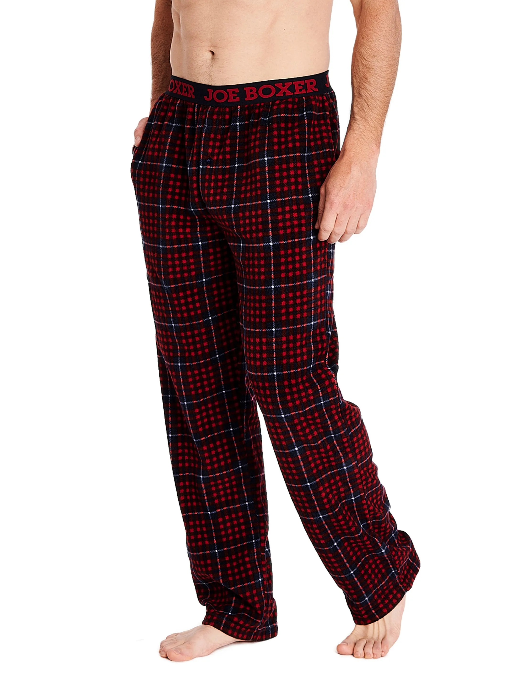 MICROFLEECE PRINTED PANT | RIBBON RED PLAID