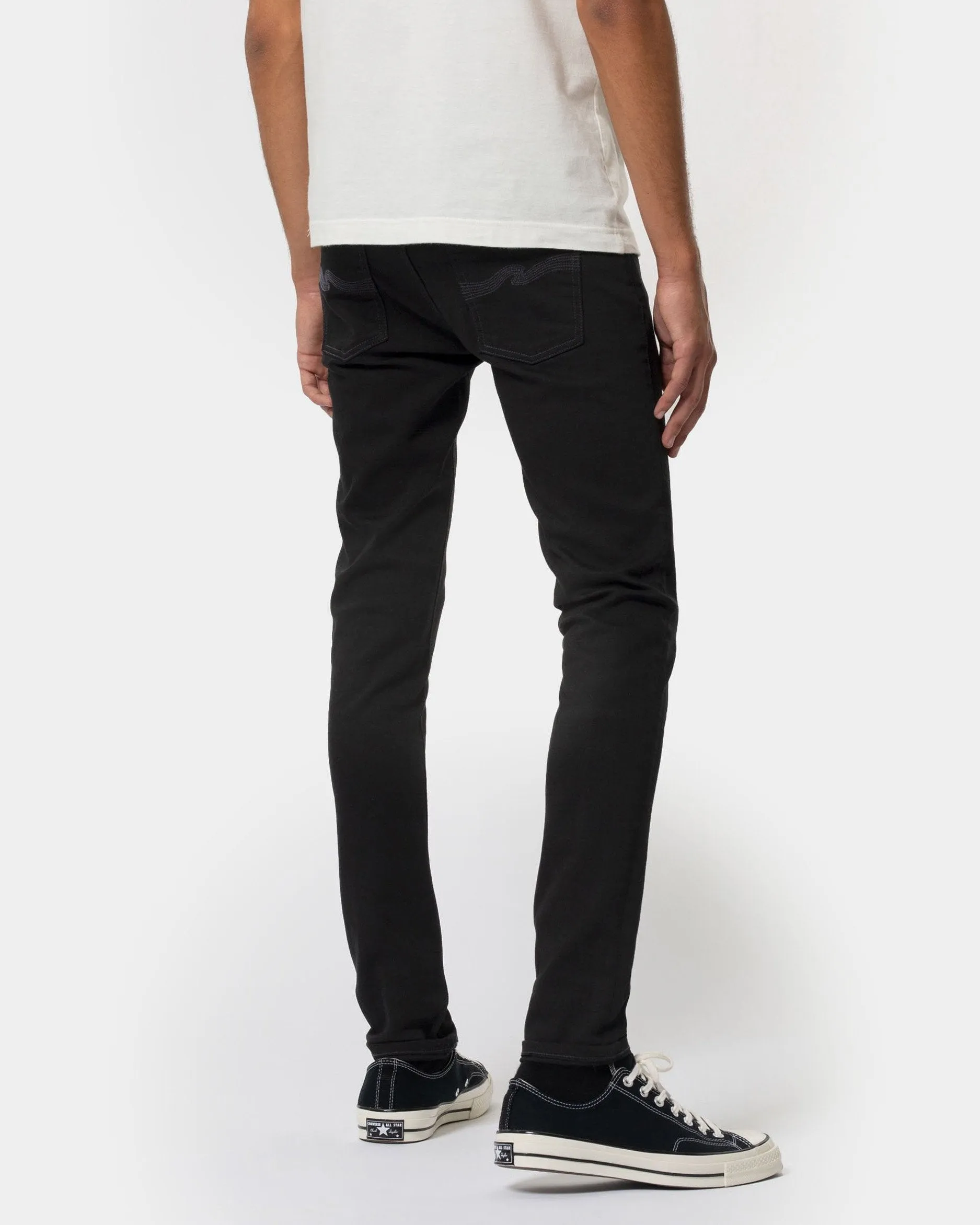 Nudie Tight Terry Skinny Fit Mens Jeans - Everblack