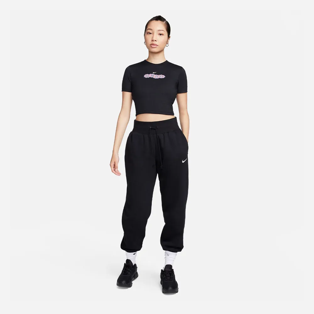 Áo Crop-Top Nữ Nike Sportswear - Đen