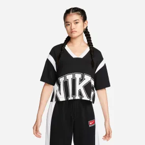 Áo Crop-Top Thời Trang Nữ Nike Sportswear Team Nike - Đen