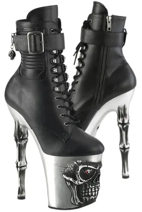 Pleaser Rapture 1020STR-LT Silver Sole Boots