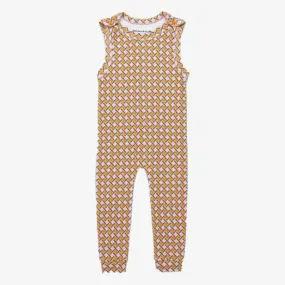 Snap Overall - Pink Lilac Lattice