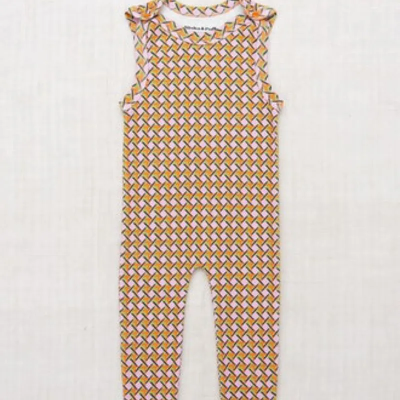 Snap Overall - Pink Lilac Lattice