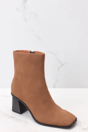 Swirl Around Brown Ankle Boots