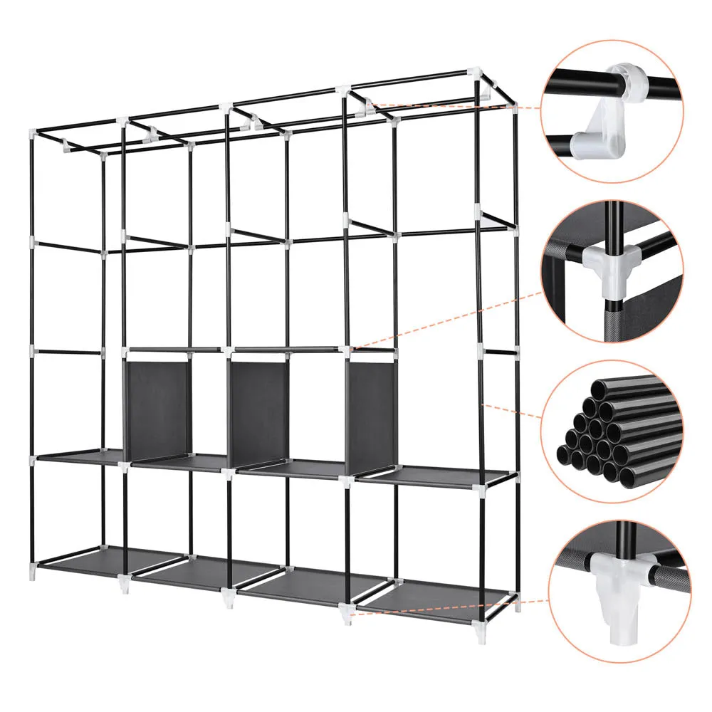 TheLAShop 70L x 19 W x 70H Portable Closet Organizer Wardrobe