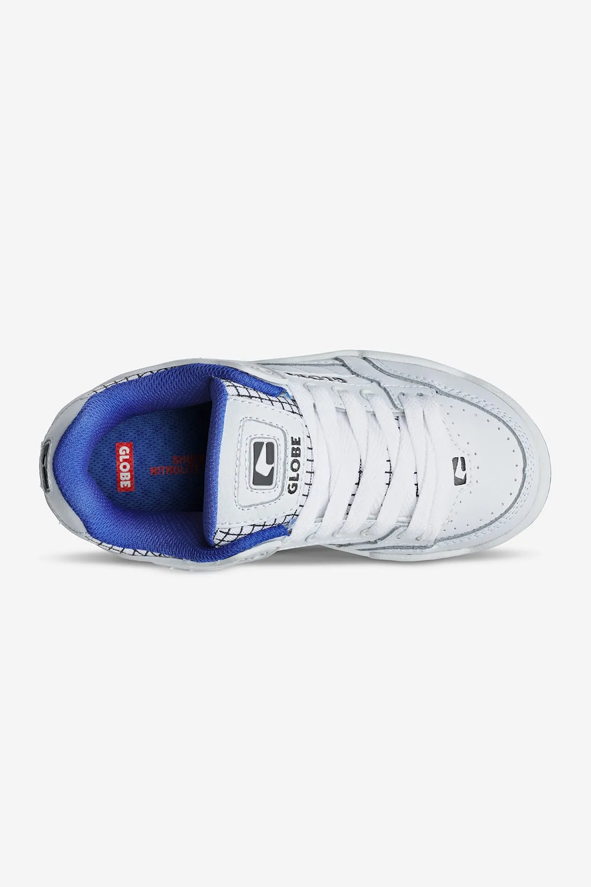 Tilt Kids - White/Cobalt - Skate Shoes