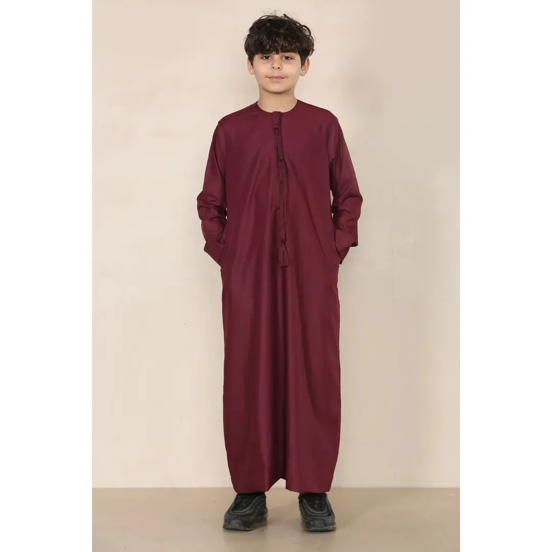 TT-001 - Boy's Emirati Thobe Islamic Clothing String Tassel