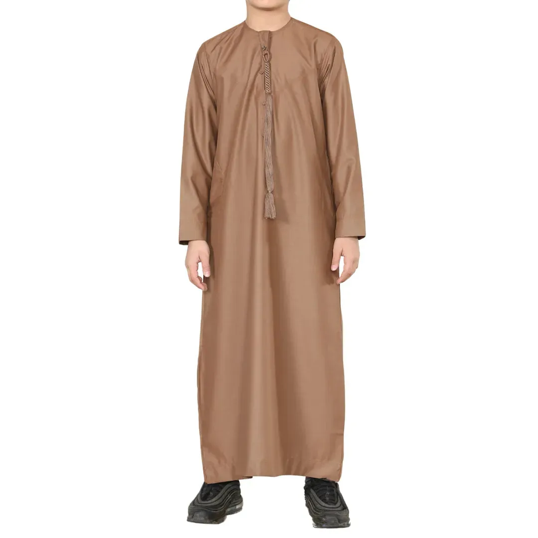 TT-001 - Boy's Emirati Thobe Islamic Clothing String Tassel