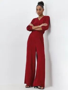 Wardrobe Red Striped High-Rise Trousers