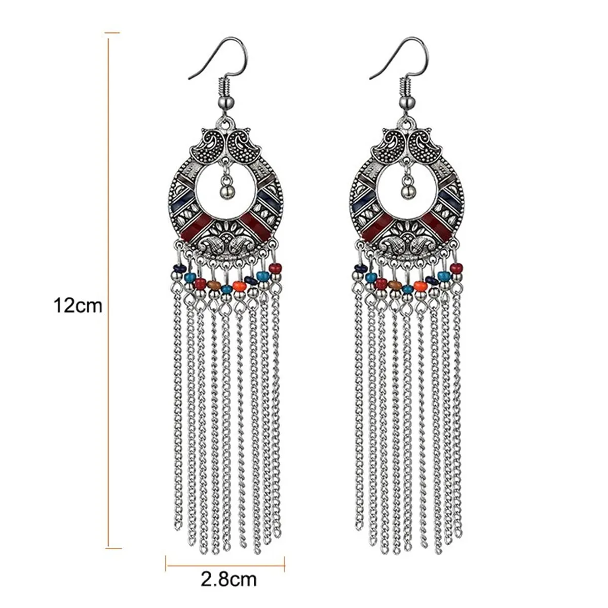 Yellow Chimes Earring For Women Boho Multicolor Beaded Tassel Drop Dangler Earring For Women and Girls (ER 5)